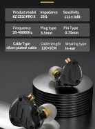 Audífonos In-Ear KZ ZS10 Pro X HiFi para monitoreo, música, audífonos monitores, audífonos para audiófilos