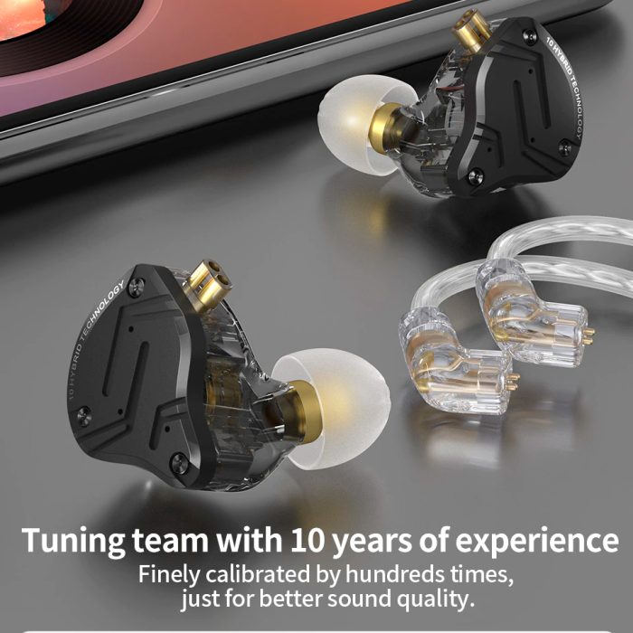 Audífonos In-Ear KZ ZS10 Pro X HiFi para monitoreo, música, audífonos monitores, audífonos para audiófilos