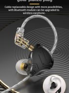 Audífonos In-Ear KZ ZS10 Pro X HiFi para monitoreo, música, audífonos monitores, audífonos para audiófilos